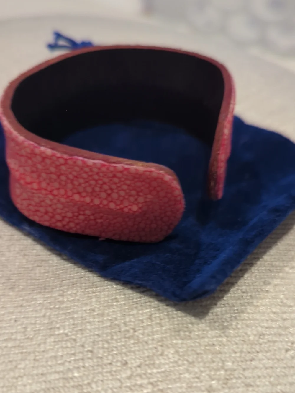 Pink Leather Cuff Bracelet - Women Accessories